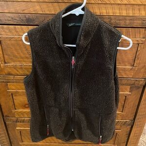 Woolrich chocolate brown faux sherpa vest
